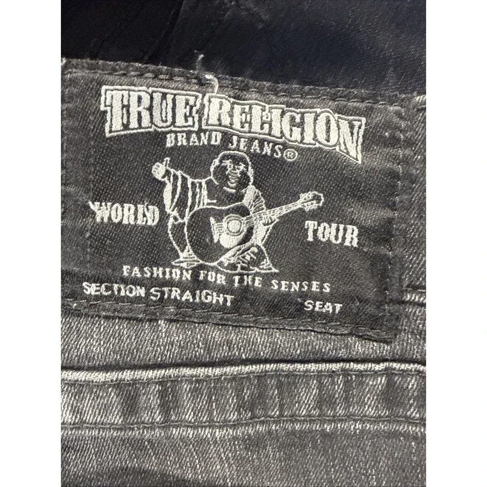 True Religion Mens Blue Denim Classic 5-Pocket Design Straight Leg Jeans Size 42